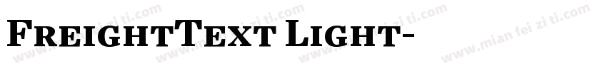 FreightText Light字体转换